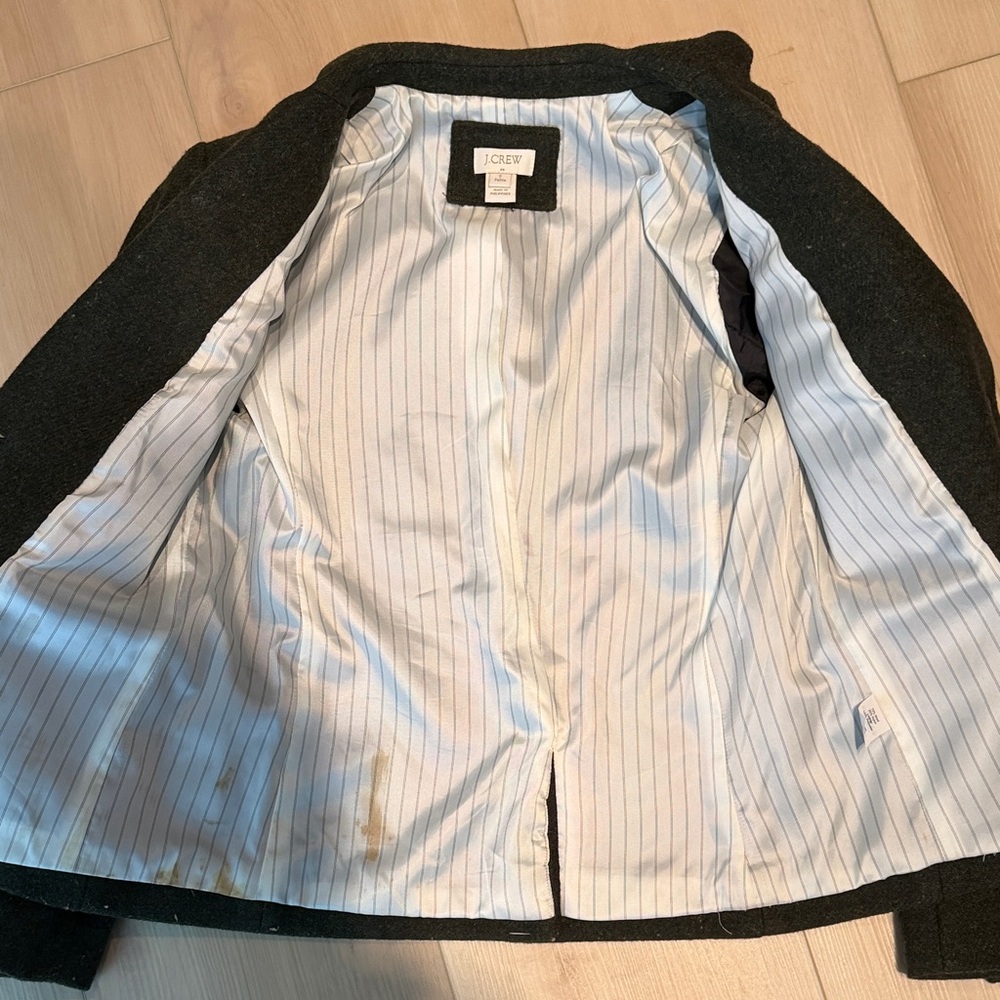 J. Crew Dark Olive Tailored Blazer with Gold Buttons - Picture 4 of 5